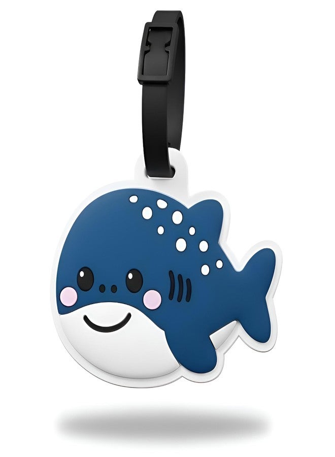 ANINIUCN Luggage Tags for Suitcases - Cute Whale Shark Bag Tag, Durable Silicone ID Label with Privacy Card, Travel Accessories for Kids and Adults, Backpack & Baggage Identifier (Whale Shark) - Image 1